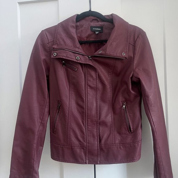 Faux leather zip up moto jacket - Picture 1 of 5
